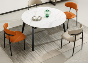 Tavolo da Pranzo Allungabile Minimalista ed Elegante con Piano in Pietra Sinterizzata da 12mm, Adatto per Spazi da Pranzo di Piccole e Grandi <span class=keywords><strong>Dimensioni</strong></span> - Product Image 4