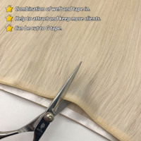 Bande Invisible Trame Extensions de Cheveux 100% Russe Cuticule Remy Cheveux Humains Sans Soudure Indétectable Trames Nouveau Design Genius Bande Trame