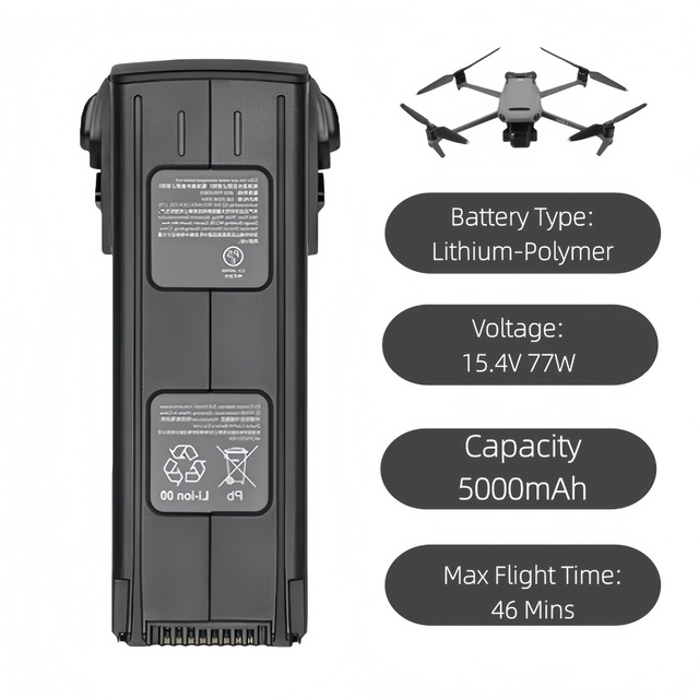 DJI Mavic 3 Classic Battery 5000mAh 15.4V 4S Intelligent Flight Replacement Lithium Ion Polymer Drone Battery with Built-in BMS