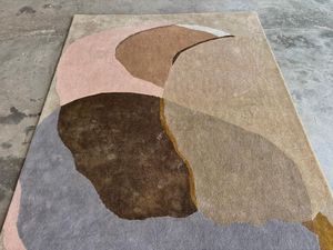Alfombra Abstracta de Fibra Natural de Pelo Largo, Anudada a Mano y Teñida a Mano, Estilo Abrash, para Sala de Estar - Product Image 3