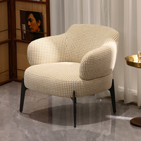 Fauteuil d'appoint moderne en tissu, chaise rembourrée pour salon, hôtel, appartement