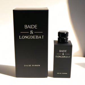 Luxury Men's <b>Empty</b> Square Perfume Bottle Pump Sprayer Crimp 30ml 50ml 100ml Glass Black Perfume Bottle with <b>Gift</b> <b>Box</b> - Product Image 3