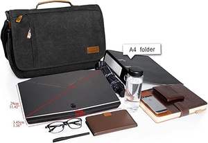 <span class=keywords><strong>Sac</strong></span> <span class=keywords><strong>de</strong></span> messager 17-17.3 pouces <span class=keywords><strong>sac</strong></span> d'ordinateur pour hommes résistant à l'eau toile professeur sacoche pour ordinateur portable pour travail bureau collège Uckle - Product Image 2