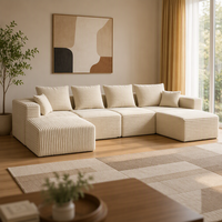Canapé-lit compact en L de luxe moderne avec fonctions réglables et design durable pour salon – Canapé sans armature