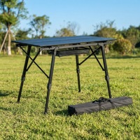 Nouvelle table pliante multifonctionnelle en alliage d'aluminium pour pique-nique et camping, design enroulable – Mobilier d'extérieur portable