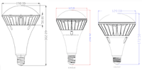 Nouveau 30W 60W 85W E27 E40 LED panneau ampoule lampe LED haute baie lumière dimmable IP65 Garage entrepôt fonctionne