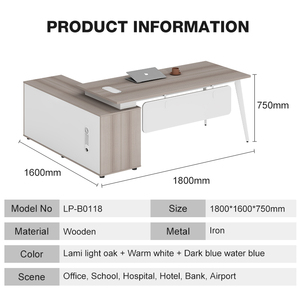 Hiện đại hoán đổi cho nhau trái và phải L hình dạng văn phòng bảng CEO Ông Chủ bằng gỗ nội thất văn phòng Quản Lý Văn phòng điều hành bàn - Product Image 2