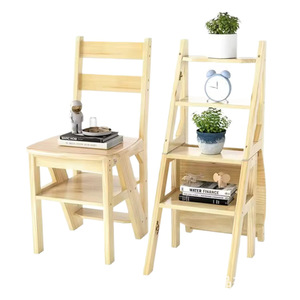 American-style furniture, convertible <b>ladder</b>, folding <b>ladder</b> chair, wooden <b>ladder</b>, stair chair, household <b>ladder</b>, 4-layer step - Product Image 5
