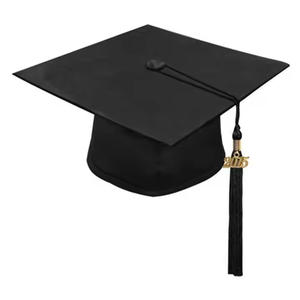 Toge de Cérémonie de Remise de Diplôme Universitaire Noire Mate Adulte d'Usine avec Toque et Pompon pour Étudiants Diplômés - Product Image 6