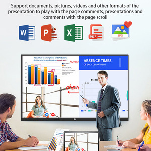 Giá rẻ giá 55 65 75 86 98 inch trường bảng tương tác màn hình phẳng LCD lớp học màn hình cảm ứng bảng trắng thông minh Bảng Trắng - Product Image 6
