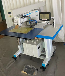ماكينة خياطة صناعية مسطحة بإبرة واحدة قابلة للبرمجة لخياطة الجيوب والحواف مع محرك وترس - Product Image 4