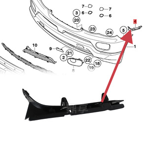 Front Bumper Bracket For 2003-2006 BMW X5 E53 51117116667 51117116668 <b>Engineering</b> <b>Plastics</b> Left Right - Product Image 1