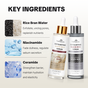 Etiqueta privada Facial Peel Shot Glow Removedor de células muertas de la piel Suero exfoliante con ácido para pelar arroz blanco para todo tipo de piel - Product Image 2