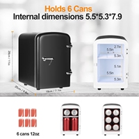 Mini Refrigerador de Belleza de 36W y 4L, Refrigerador Portátil para Viajes, Auto y Hogar con Congelador, Enfriador y Calentador, Bajo Nivel de Ruido, para Cuidado de la Piel y Cosméticos