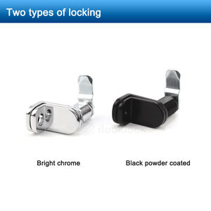 ロッカー用ブラックキーレスカムロック 亜鉛合金南京錠対応 四分一回転カムラッチ - Product Image 4