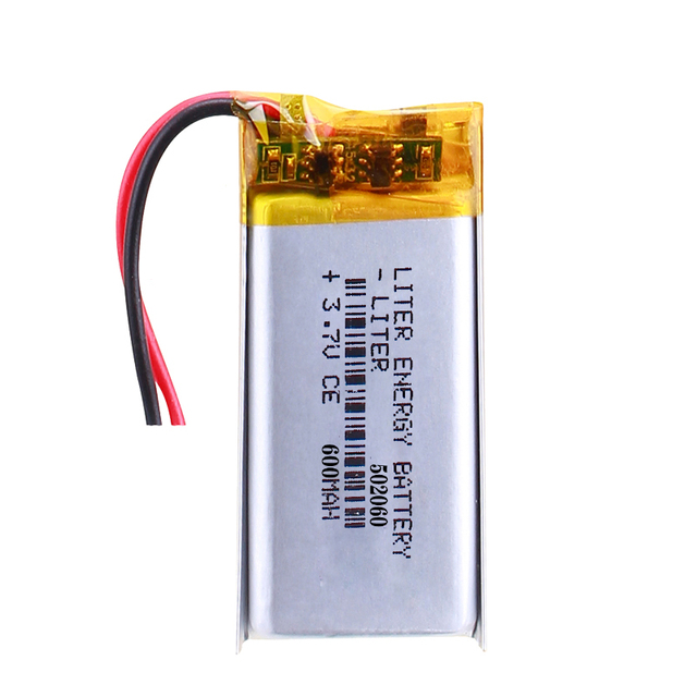 600mah 3.7v Li Poylmer Lipo Battery 502060 Lithium Polymer Battery Factory