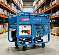 Générateur diesel portable 10 kW, triphasé, 11 kW max, double cylindre, refroidissement par air, châssis ouvert, démarrage électrique