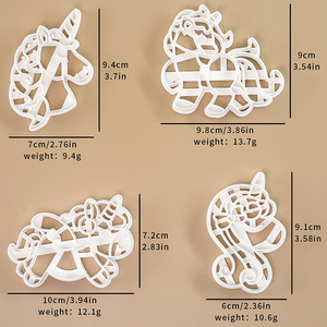 Ensemble de moules à tampon licorne en plastique pour <span class=keywords><strong>biscuits</strong></span>, pâte à sucre et pâte à modeler, outil de gaufrage - Product Image 6