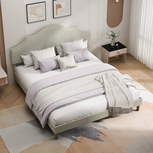 Modern Simple Cloud Models Kids <b>Bed</b> for Boys Girls Home Hotel Use Soft Leather Upholstered <b>Queen</b> King <b>Sizes</b> with Massage Feature - Product Image 1