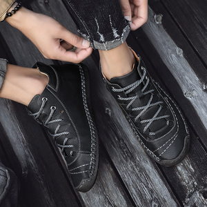 Botas <span class=keywords><strong>Martin</strong></span> de Alta Calidad para Hombre, Zapatos de Cuero Nuevos para Hombre, Zapatos Deportivos Transpirables, Zapatos de Conducir con Suela Suave - Product Image 2