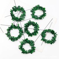 Guirlande florale de Noël en PVC, 10 cm, faible encombrement, feuilles vertes artificielles, décoration intérieure durable et de haute qualité