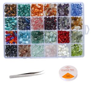 Kit de fabrication de bijoux DIY : Perles de pierre, pierres de cristal, fragments irréguliers, perles de pierres précieuses naturelles, outils personnalisés - Product Image 6