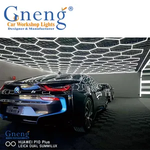 Gneng factory sell high lux car showroom lamp hexagon ceil light led spider car wash lamps