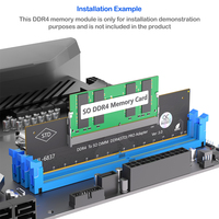 Kartu Adaptor SO-DIMM Laptop DDR4 ke DIMM Desktop HL-6837 Ver3.0 Konverter Adaptor RAM Frekuensi Tinggi Notebook DDR4 ke DDR4