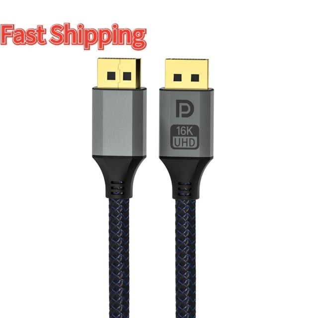 VESA Certified DP 16k 80Gbps 16K/60Hz 8K/120Hz HDR HDCP DSC 1.2a Display Port Cable PVC FreeSync G-Sync Video Card Computer