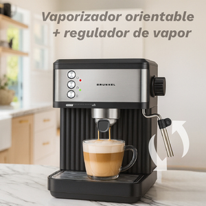 Cafetera Espresso Grunkel 20 Bares 850W Negra con Vaporizador para Uso Doméstico - Product Image 3