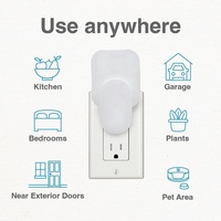 Piège à mouches domestique le plus vendu pour le printemps, l'été et l'automne, avec plaque adhésive et lumière LED enfichable pour insectes volants et mouches à fruits