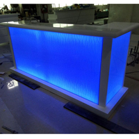 Comptoir de bar moderne bleu de haute qualité avec LED pour discothèque, design personnalisé