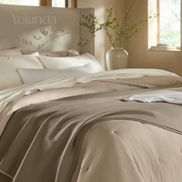Couette et édredon personnalisables en coton biologique gaufré, respirants, doux et respectueux de la peau, pour un sommeil amélioré – Produit populaire et très vendu