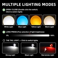 Torche tactique à LED haute puissance à 4 sources avec batterie USB rechargeable à longue portée pour la photographie et la lumière d'appoint