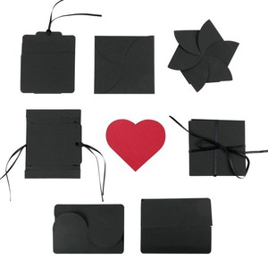 Caja de Regalo Creativa Hecha a Mano con Papel Negro Artístico Reciclable, Autoarmable, para <span class=keywords><strong>Aniversario</strong></span>, Boda, Día de San Valentín, Sorpresa - Product Image 5