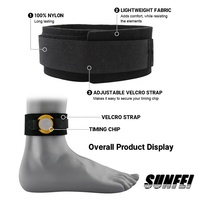 Bracelets de chronométrage IRun Race Chip avec boucle et fermeture auto-agrippante, bande de cheville rembourrée en néoprène, couleur personnalisée, ceinture de chronométrage pour triathlon