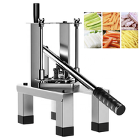 Draagbare commerciële aardappel-frites snijmachine, verticale frietsnijder, multifunctionele handmatige groente- en fruitsnijder