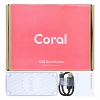 Google Coral USB Accelerator Edge TPU Coprocessor 4 TOPS untuk Raspberry Pi Linux Inferensi ML Kecepatan Tinggi USB-C