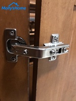 Charnière dissimulée universelle optimisée en acier laminé à froid, angle spécial de 135 degrés pour portes d'armoires pliantes d'angle