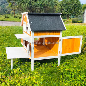 SDCH007-Gelb Neuerscheinung Casa Para Perros Holz-Vogelkäfig Chalet Holzhäuser Tannenholz Katzenhaus mit Druckmuster - Product Image 6