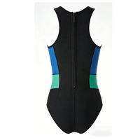 Wetsuit Bikini Freediving DIVESTAR Custom Logo Wanita Tanpa Lengan 2mm Neoprene Plus Size Bernapas dengan Resleting Belakang Tahan Air