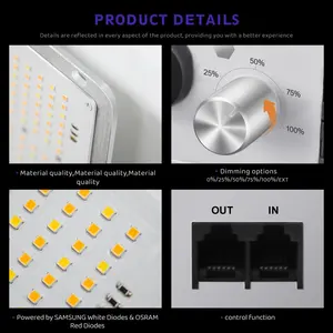 Quantum untuk Samsung cahaya manik-manik dalam ruangan hidroponik sayuran tumbuh sistem LED tumbuh lampu