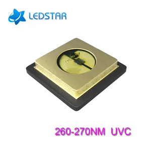 Lensa kaca quartz 24v 100ma dalam smd 6868 5050 3535 dip uvc 260 265 275 280 nm 260nm 265nm 270nm 275nm 280nm diode chip led uv