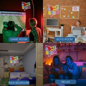 Enseigne néon LED Gamer pour salle de jeux, chambre, centre commercial, décoration murale - Décoration de fête, cadeau pour adolescent, étanche IPX3, personnalisable - Product Image 6