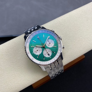 Luxury Men <b>Automatic</b> Mechanical Watch Designer Style Stainless Steel Green Dial <b>Chronograph</b> Sport Wristwatch OEM Custom Logo - Product Image 5