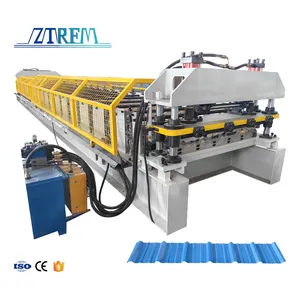 ZTRFM mesin pembuat ubin atap trapesium panel Ag panel PBR atau mesin pembentuk gulungan panel untuk pelanggan Amerika