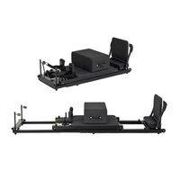 Máquina Reformer de Pilates Plegable de Aluminio Telescópico Negra para Uso Comercial, en Estudio o en Casa