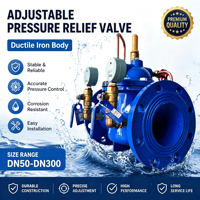 Vanne de régulation hydraulique réglable pour maintien, soulagement et réduction de pression DN50 - DN300