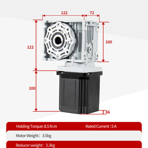 86byg100 Hybrid động cơ bước rv40 Worm Gear <span class=keywords><strong>Reducer</strong></span> tùy chỉnh ODM cho mô-men xoắn cao tốc độ thấp tự động hóa Tỷ lệ giảm 5 100 - Product Image 3
