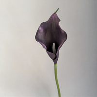 Realistische PU Weiße Calla-Lilien Künstliche Blumen 60 cm für Hochzeit Weihnachten Neujahr Chinesisches Neujahr Heimdekoration - Moderner Stil